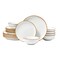 Ceramic Dinnerware Set, Round Plates and Bowls, Dishwasher & Microwave Safe